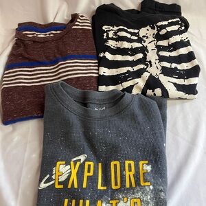 Explore Kids Long Sleeve Tees - Blue, Black, Brown